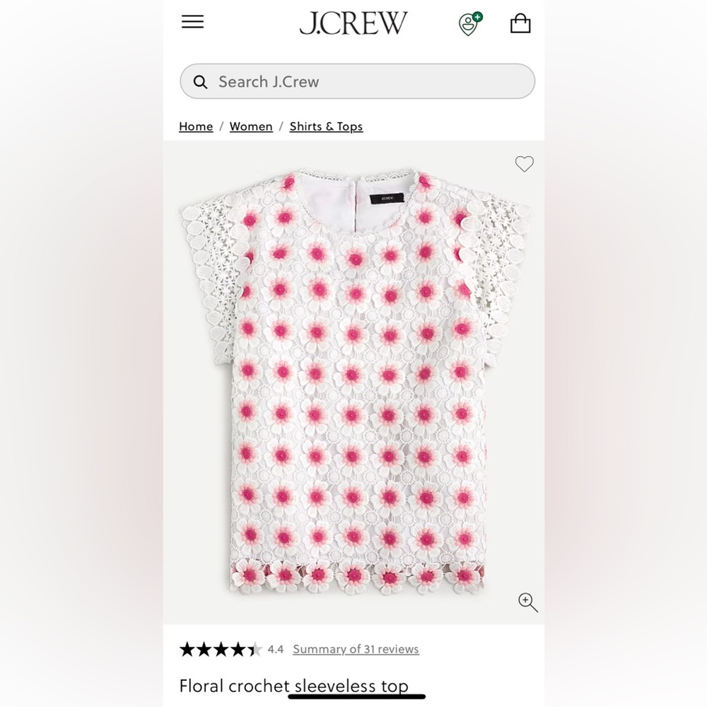 J. Crew White Dress with Pink Floral Embroidery crochet nwt short sleeve mesh xs